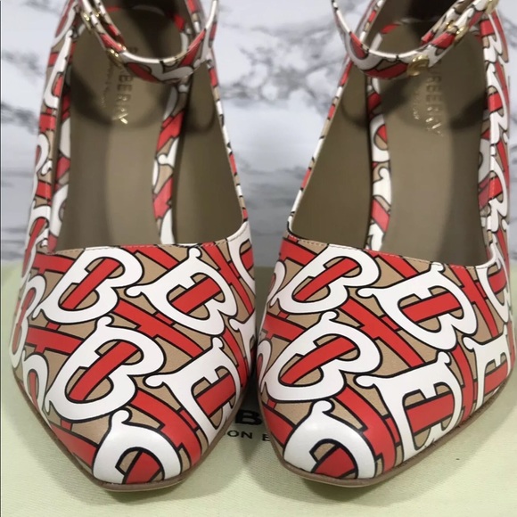 NWT BURBERRY Ankle Strap Leather Sz EU39 $790. - Picture 5 of 12